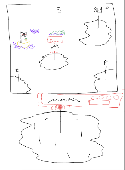 An early hand-drawn whiteboard sketch of the Slate concept